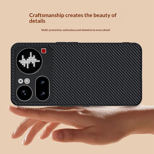 Carbon Fiber Rückseite Kunststoff Schwarz (Nichts Phone (4a) Pro)