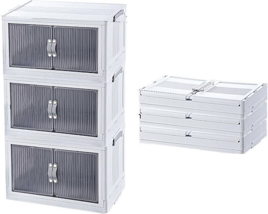 Viosarp Viosarp Kitchen Rack Plastic 3 Tiers White 48.5x29.5x81.3cm