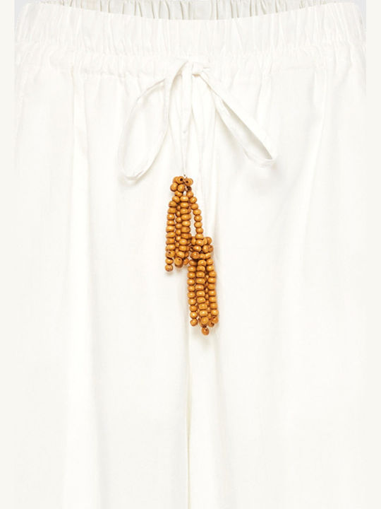 Women's Cotton Pantaloons in Regular Fit White