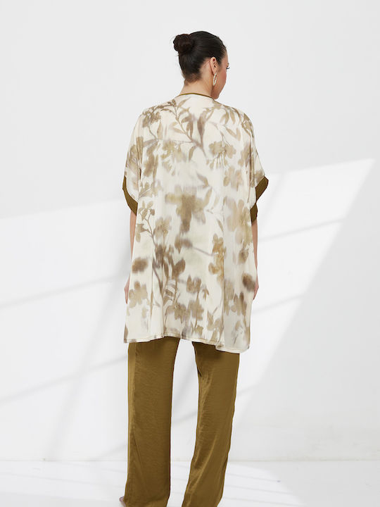 Women's Khaki Set with Trousers in Loose Fit