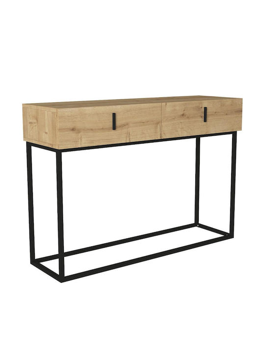 Mykonos Konsolentisch Holzschatten Natürlich/Schwarz M120xB37xH84cm