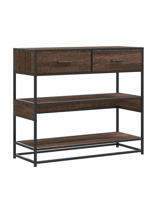 Console Table Wood & Metal Coffee L90xW35xH80cm