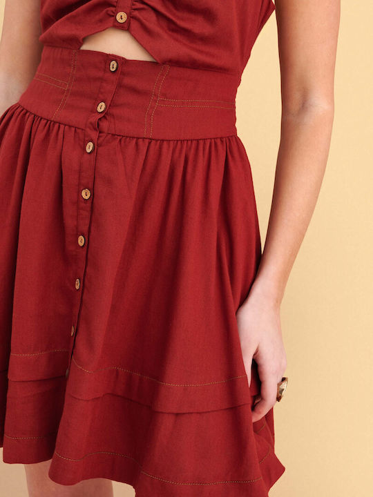Sommer Mini Damenkleid Rot