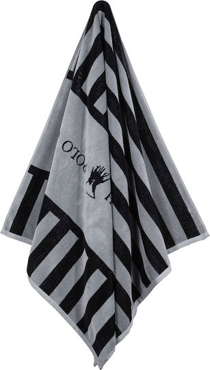 Greenwich Polo Club Cotton Beach Towel Gray 90x180cm