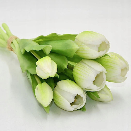 Blumenstrauß aus Weißer Tulpe 31cm Saska Garden