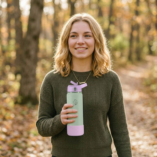 Cool'NMore Μπουκάλι Θερμός Ανοξείδωτο BPA Free 500ml Ανοξείδωτο με Καλαμάκι και Λαβή