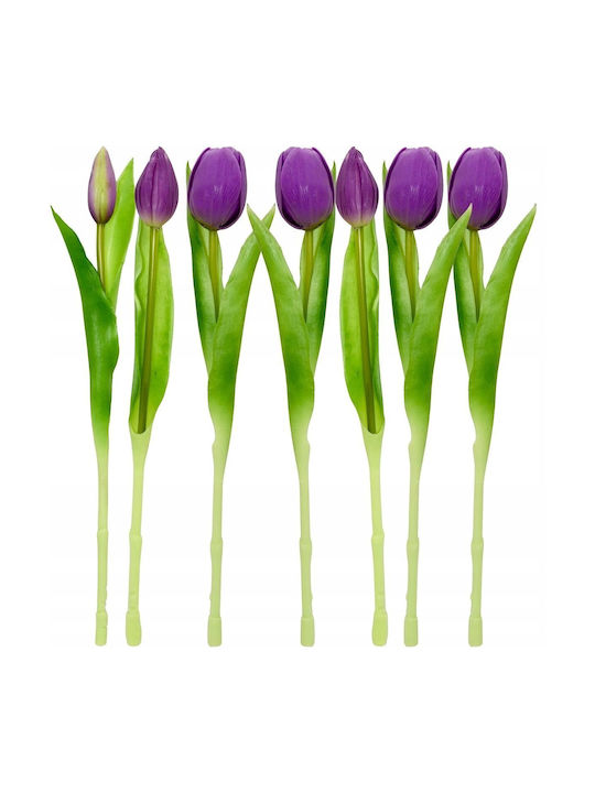 Bouquet Of Purple Tulips 31cm 7 Pieces Saska Garden