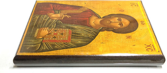 Jesus Christus Gesegnete Heiligenikone Kategori Papier Krn Nr 0 Abmessung 10,0cm x 14,0cm Heiligenikone Holz Mdf S&K byzantinische Ikonen