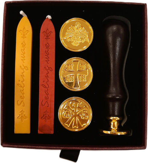 Set of Sealing Wax Stamps & Sealing Candles Packaging Contents 1 X Stamp Handle 4 X Replacement Stamps 2 X Sealing Candles
