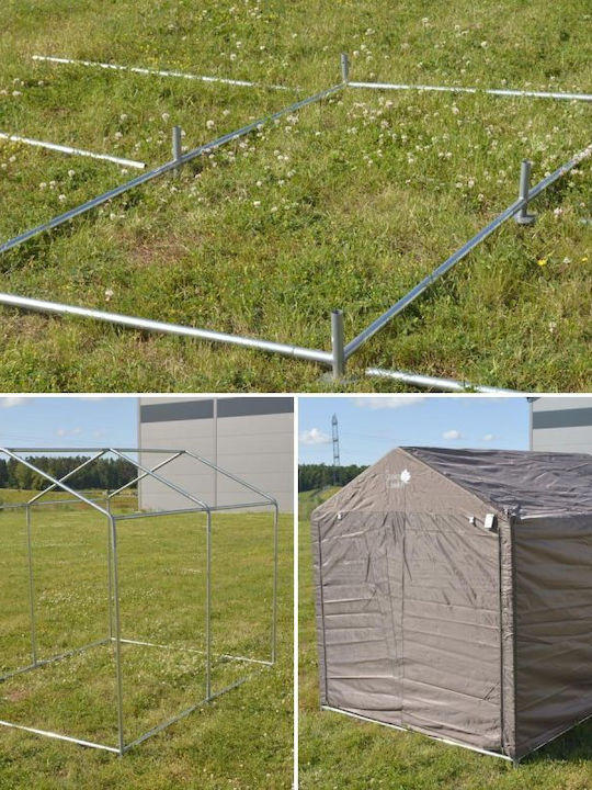 Saska Garden Foldable Garden Gray Gazebo 1.59x2.19m
