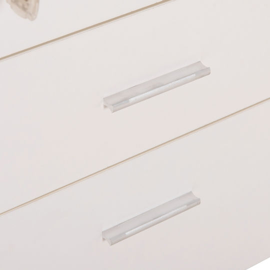 HomeMarkt Desktop Drawer with Lock White