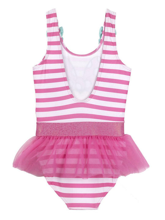 Disney Minnie Mouse Kinder Badebekleidung Einteilig Mit Langen Ärmeln Rosa