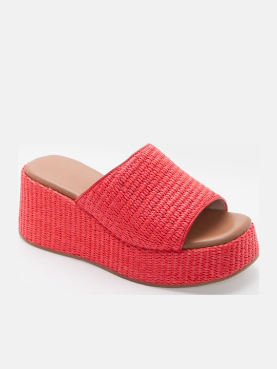 Summer Women's Platforms In Espadrille Style Red