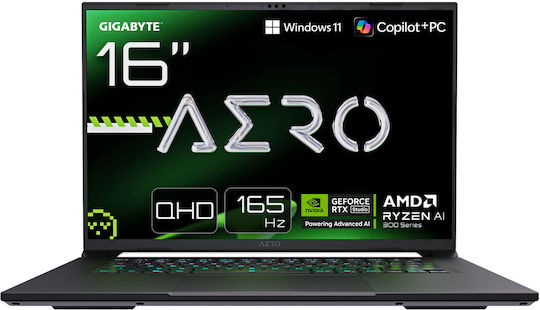 Gigabyte AERO X16 16" OLED QHD+ 165Hz (Ryzen AI 300 Series-7 350/16GB/1TB SSD/GeForce RTX 5060/W11 Home) Lunar White (US Keyboard)