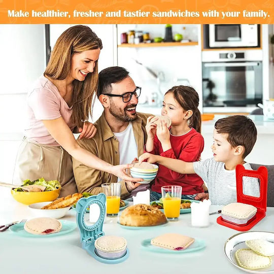 Sandwich Cutters 3 Σχέδια Κόκκινο Τετράγωνο