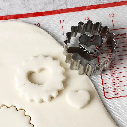 Metallic Flower Christmas Cookie Cutters 9 Pieces