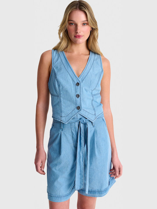 Blaue Damenweste 81253458-Light Blue