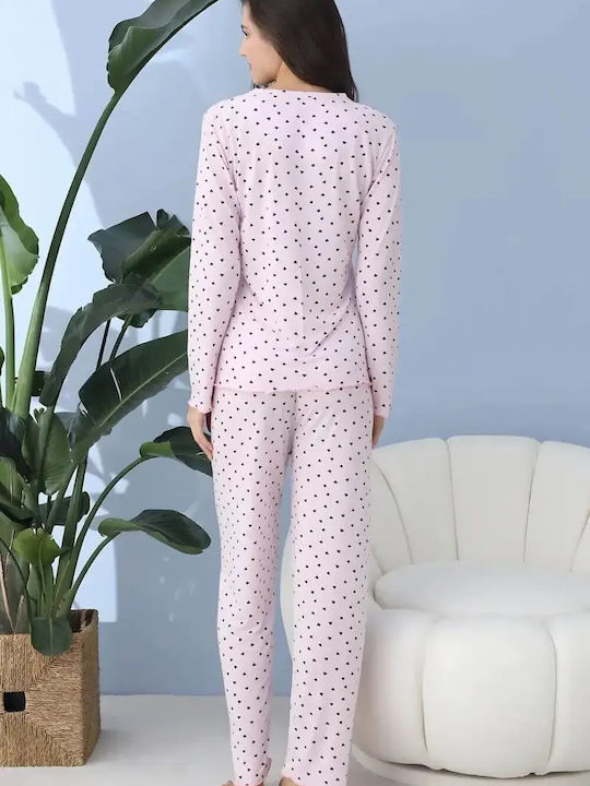 Lindros Summer Women's Pink Pyjama Set