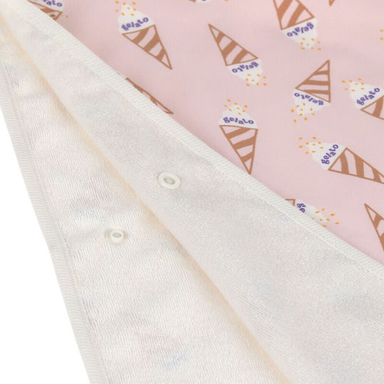 Kid's Beach Poncho Upf 80 Protection Lassig Ice Cream Pale Pink 60x60cm