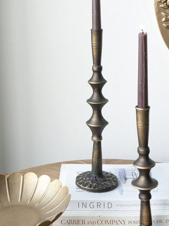 Artekko Metal Candle Holder in Black Colour 9x28.5x9cm