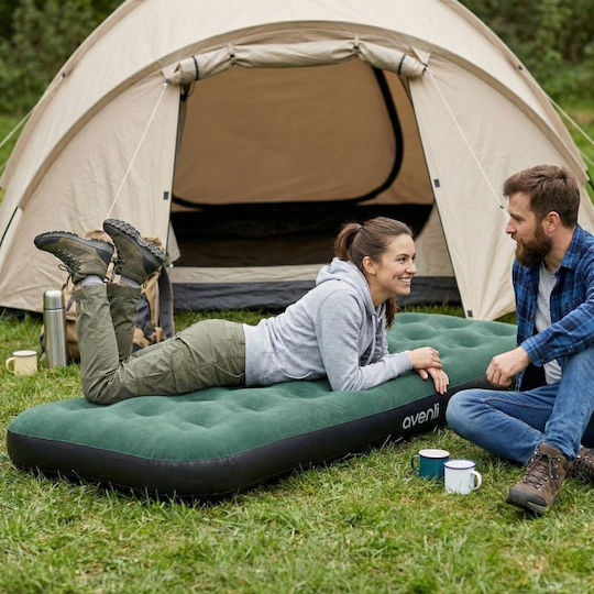 Jilong Inflatable Camping Air Mattress Single 191x73x22cm Green