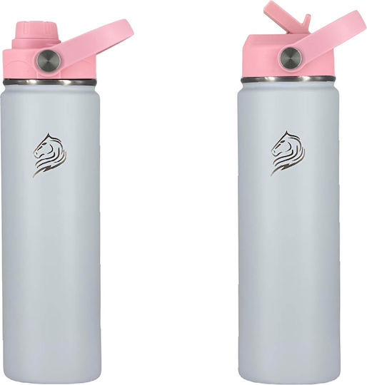 Cool'NMore Μπουκάλι Θερμός Ανοξείδωτο BPA Free 500ml Ανοξείδωτο με Καλαμάκι, Λαβή, Θηλιά και Επιστόμιο