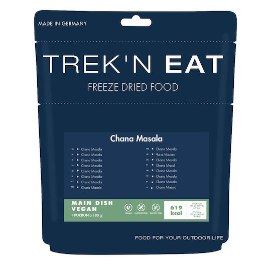 Katadyn Trek'n Eat Chana Masala Vegan Ready Meal with Legumes 619kcal 180g - 5 Years