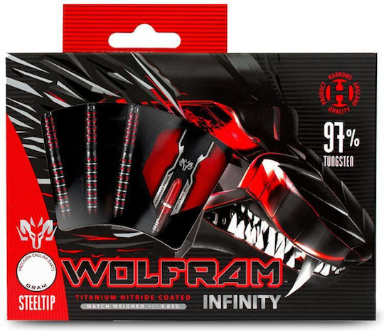 Harrows Tungsten Infinity 97% Steeltip Дартс Hs-tnk-000013387 Черни Червени