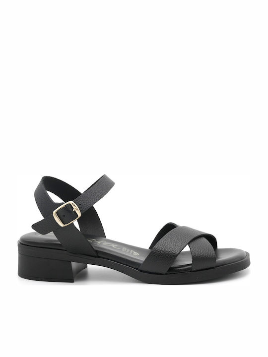 Leather Anatomic Black Sandals