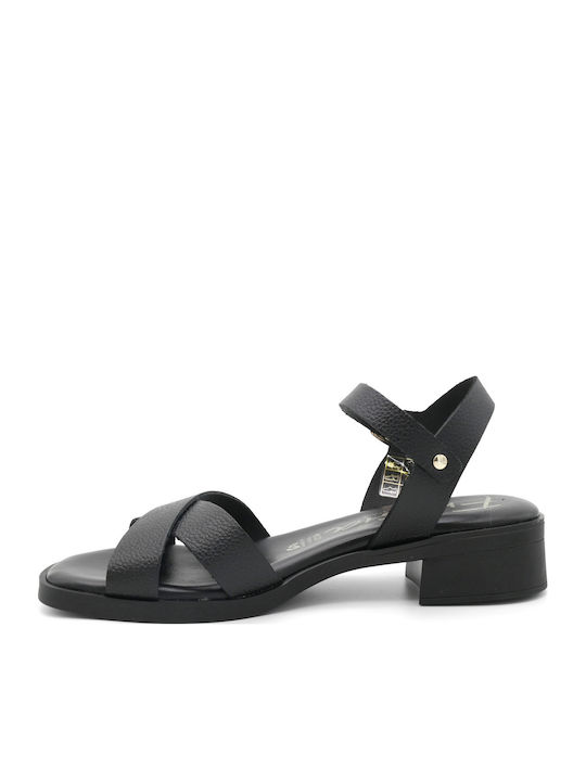 Leather Anatomic Black Sandals