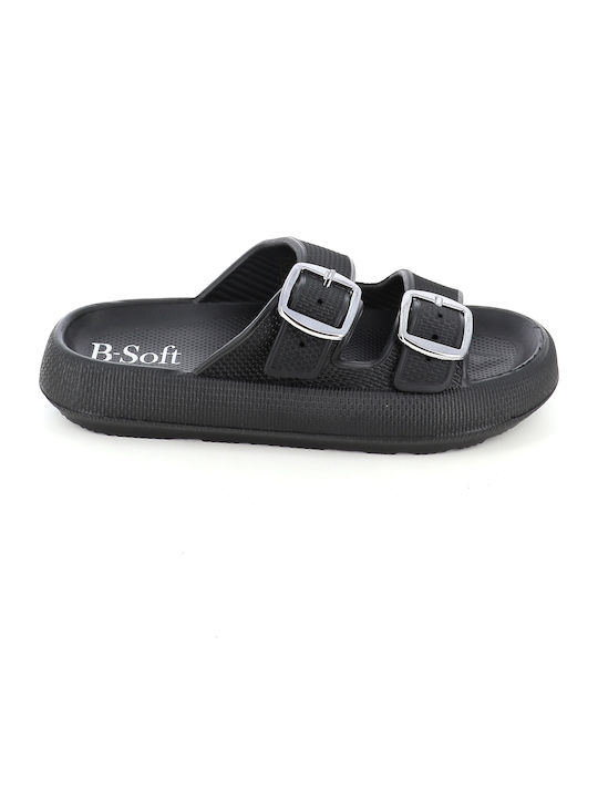 Women's Flip Flops in Style Sandals in Black Color 216/25002_MAΥΡΟ