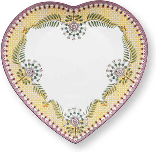 PiP Studio Rundes Servierplatte aus Mehrfarbigem Porzellan 21,5cm