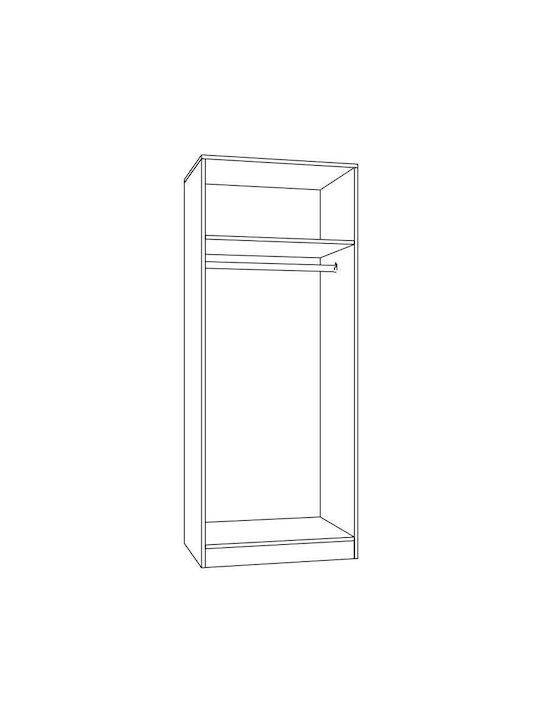 Flexi 2k Doppeltür Kleiderschrank Artisan 70x52x175cm