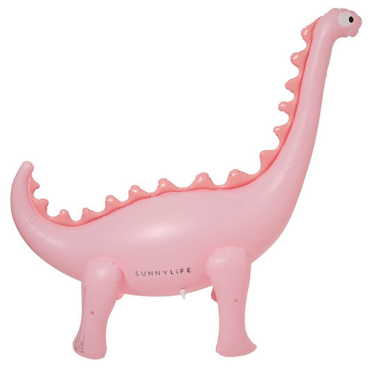 Sunnylife Inflatable Water Toy Giant Dino Sprinkler Into Wild Pink