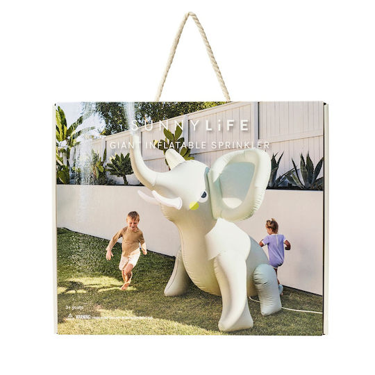 Sunnylife Надуваема Водна Играчка Giant Sprinkler Eli Elephant Сива