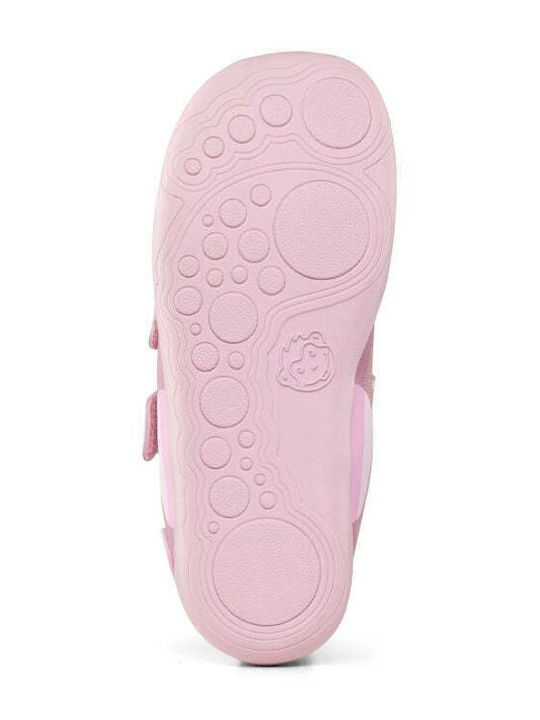 Kids Sneakers with Hoop & Loop Closure Pink