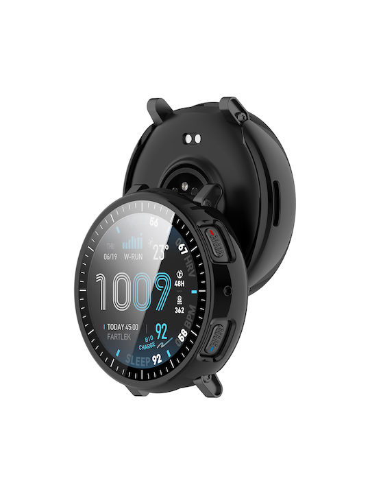 Techsuit Defense360 Pro Πλαστική Θήκη με Τζαμάκι σε Μαύρο χρώμα για Amazfit Active Max Techsuit Defense360 Pro Πλαστική Θήκη με Τζαμάκι σε Μαύρο χρώμα για Amazfit Active Max