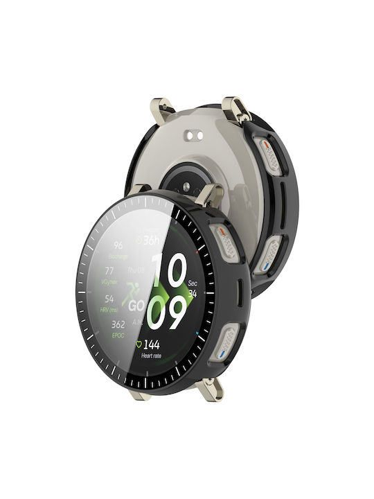 Techsuit Defense360 Pro Πλαστική Θήκη με Τζαμάκι σε Μαύρο χρώμα για Amazfit Active 3 Premium Techsuit Defense360 Pro Πλαστική Θήκη με Τζαμάκι σε Μαύρο χρώμα για Amazfit Active 3 Premium