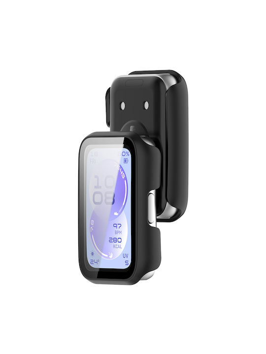 Techsuit Defense360 Pro Πλαστική Θήκη με Τζαμάκι σε Μαύρο χρώμα για Huawei Band 11 Techsuit Defense360 Pro Πλαστική Θήκη με Τζαμάκι σε Μαύρο χρώμα για Huawei Band 11