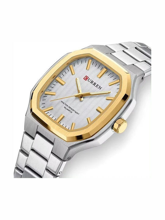 Curren Men's Watch 37mm Battery with Silver Metal Bracelet