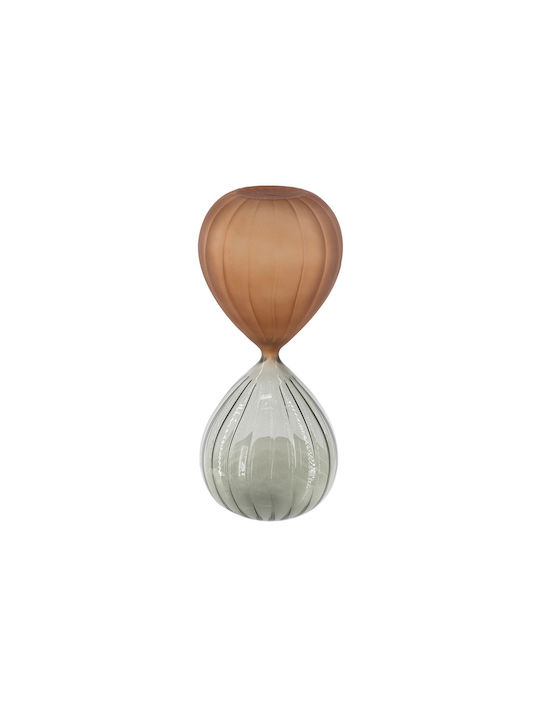 Artekko Hourglass Πολύχρωμη Ματ Γυάλινη Κλεψύδρα Λευκή Άμμο 8.2x8.2x19.5 Cm
