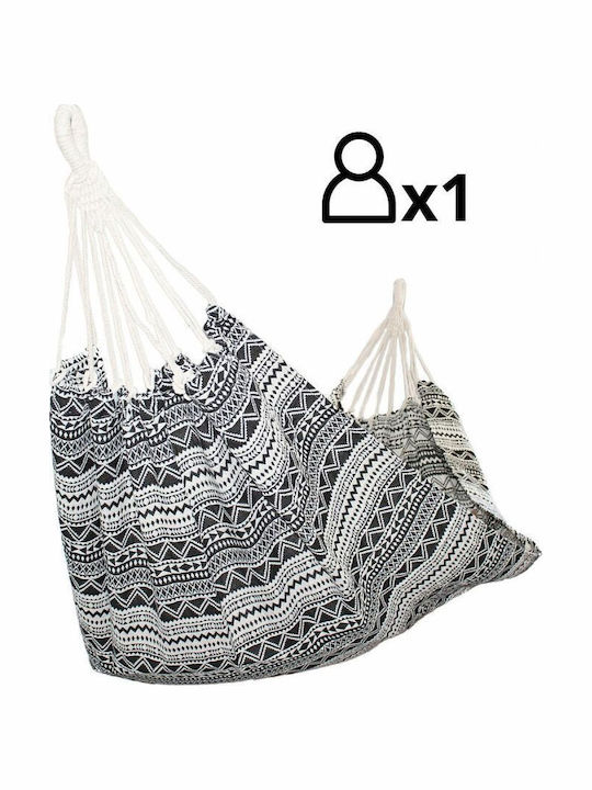 Saska Garden Hammock Net with Black Stand 200x100cm