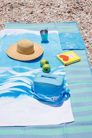 Estia Tranquil Tides Plastic Blue Beach Mat 180x180cm