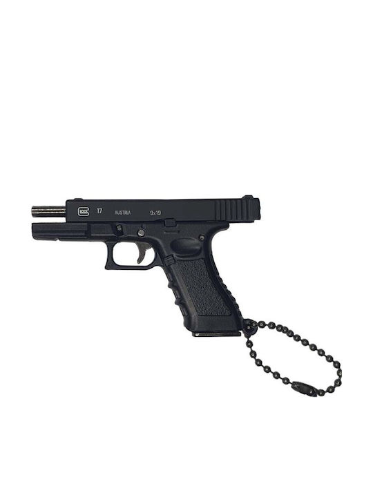Glock G17 Gun Miniature Keychain Black Od Green