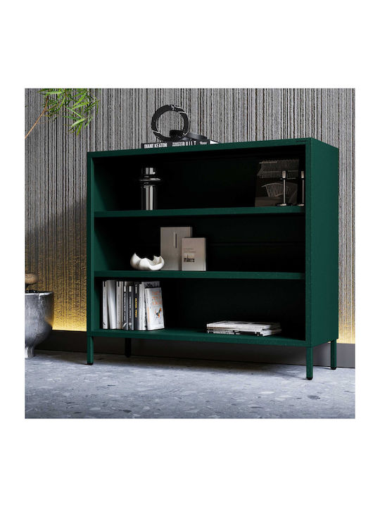 Bibliotecă De Pardoseală Lucia Verde Sticlă 100x90x35cm