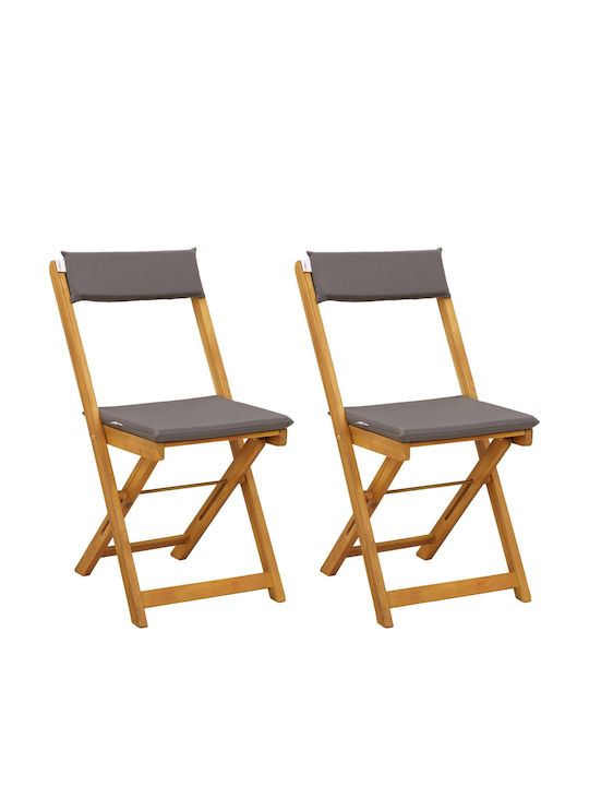 Garden & Outdoor Furniture Sets for Small Spaces 2 Pieces Dark Gray