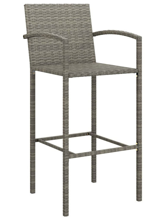 vidaXL Outdoor Bar Set 9 Pieces Gray