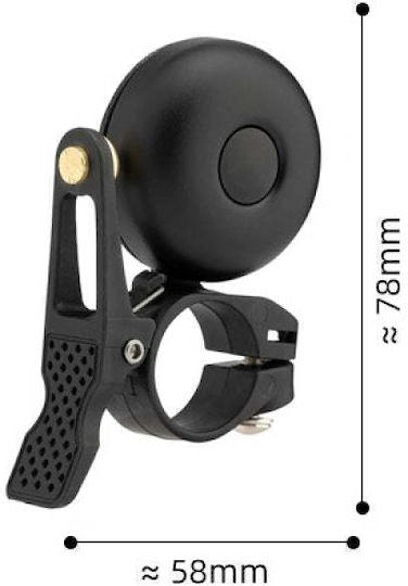 Rockbros Clopot Negru Pentru Ghidon Bicicletă Negru