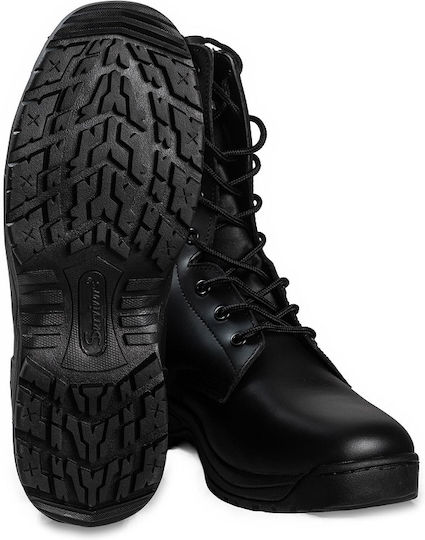 Survivors Στρατιωτικά Αρβύλα Trooper Leather WP Δερμάτινα Μαύρα 07727
