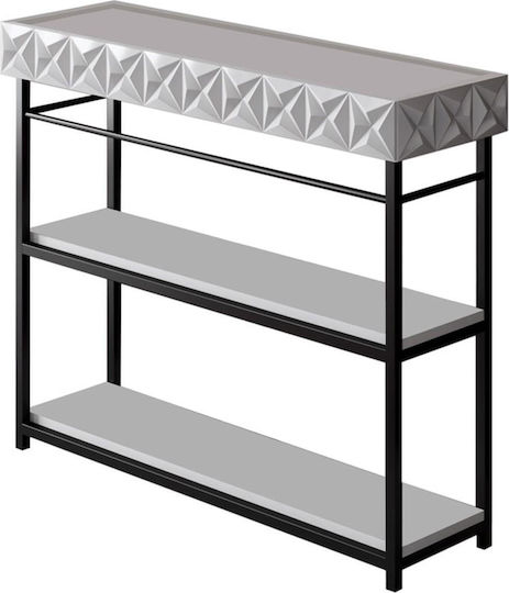 PWF-0629 Console Table Wood & Metal White / Black L102xW32xH83cm